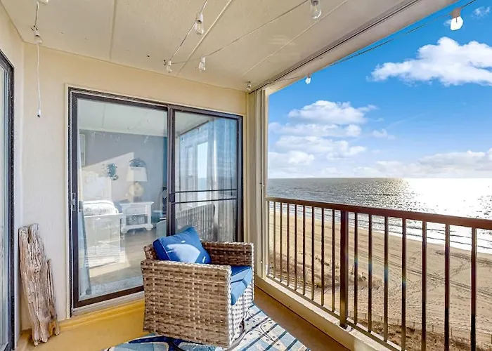 Beachfront With Ocean-view Balcony Outdoor Pool Washer & Dryer & Ac Holiday home Ocean City